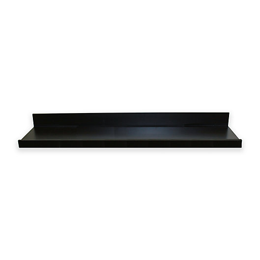 Alternate image 1 for 24-Inch x 4.5-Inch Wooden Ledge Shelf in Black
