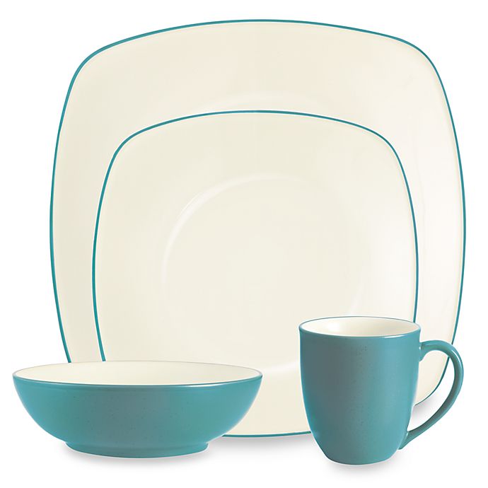 Alternate image 1 for Noritake® Colorwave Square Dinnerware Collection in Turquoise