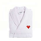 Alternate image 1 for Linum Home Textiles Size Small/Medium &quot;I Love You&quot; Terry Cloth Bathrobe in White/Red