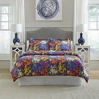 Pointehaven Marseille Full/Queen Duvet Cover Set in Purple/Orange. View a larger version of this product image.