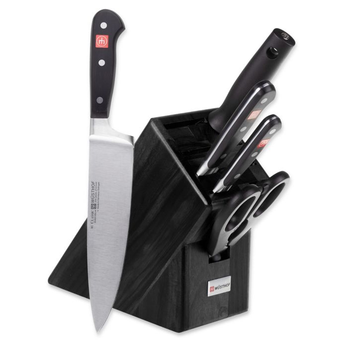 wusthof black knife block