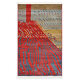 Unique Loom Anastacia Nomad 3' x 5' Power-Loomed Area Rug in Red
