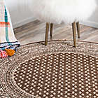 Alternate image 2 for Unique Loom Tribeca 5&#39; Round Power-Loomed Area Rug in Brown