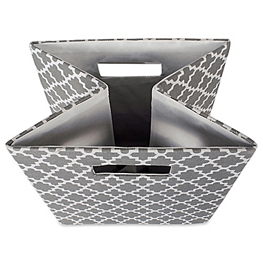 Design Imports Lattice 11-Inch Storage Cube in Grey. View a larger version of this product image.