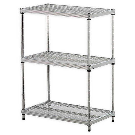 Alternate image 1 for Design Ideas® MeshWorks® 3-Tier Steel Wire Shelving in Silver