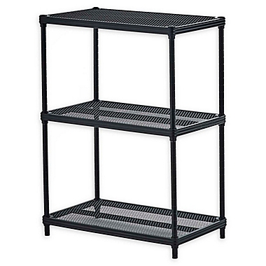 Design Ideas&reg; MeshWorks&reg; 3-Tier Steel Wire Shelving in Black. View a larger version of this product image.