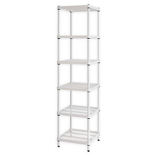 Alternate image 1 for Design Ideas® MeshWorks®  Narrow 6-Shelf Storage Unit in White