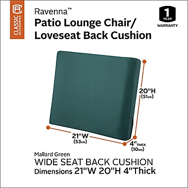 Classic Accessories&reg; Ravenna Patio Seat Cushion Slip Cover and Foam in Mallard. View a larger version of this product image.