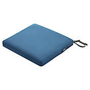 Classic Accessories&reg; Ravenna Rectangle Patio Seat Cushion Slip Cover and Foam in Blue