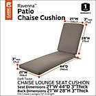 Alternate image 1 for Classic Accessories&reg; Ravenna 72-Inch x 21-Inch Patio Chaise Lounge Cushion in Dark Taupe