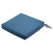 Classic Accessories&reg; Ravenna 21-Inch Square Patio Seat Cushion and Slip Cover in Blue