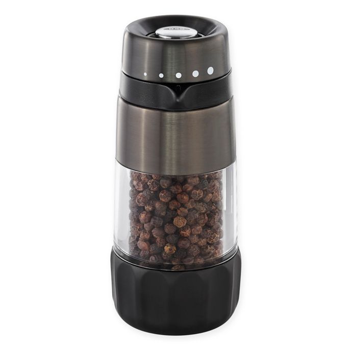 OXO Good Grips® MessFree Pepper Grinder in Black Bed Bath and Beyond