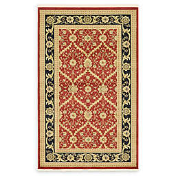 Unique Loom Freesia Heritage Rug in Red