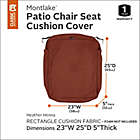 Alternate image 5 for Classic Accessories&reg; Montlake 23-Inch x 25-Inch Outdoor Seat Cushion Slipcover in Heather Red