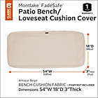 Alternate image 3 for Classic Accessories&reg; Montlake 54-Inch x 18-Inch Outdoor Cushion Slipcover in Antique Beige