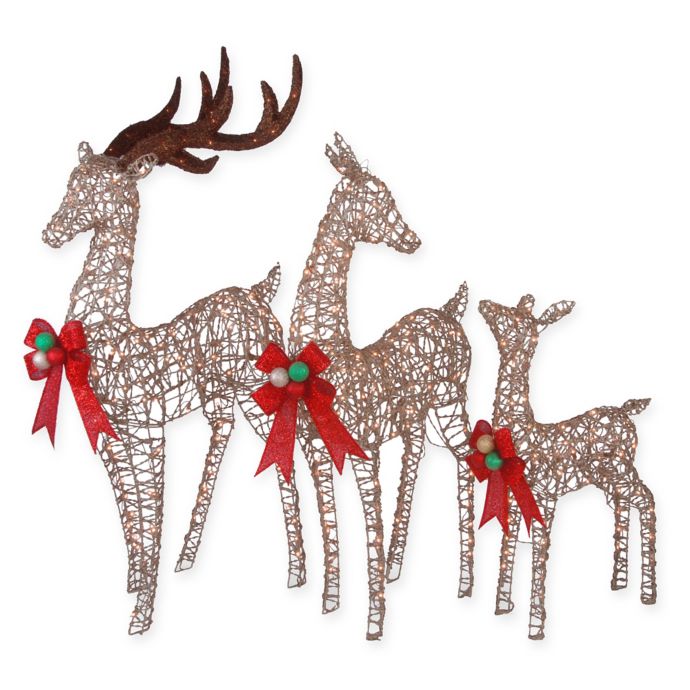 National Tree Company Deer Family LED Holiday Yard Decor (Set of 3