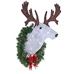 National Tree Company® 29-Inch Wall-Mount Deer Head Holiday Decor