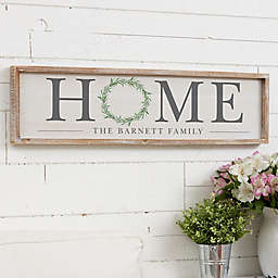 Home Wreath 30-Inch x 8-Inch Barnwood Frame Wall Art
