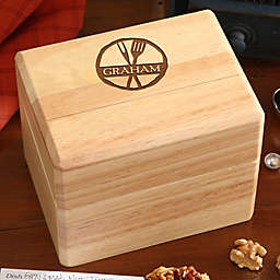 Family Brand Wood Recipe Box