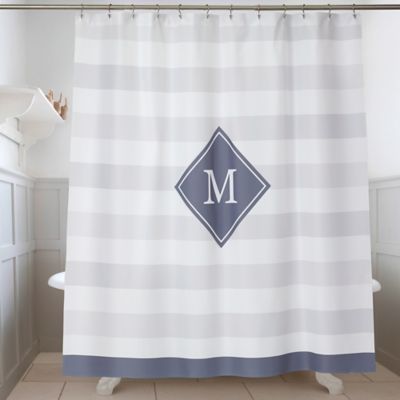 Monogram Shower Curtain Bed Bath Beyond, Initial Shower Curtain Hooks