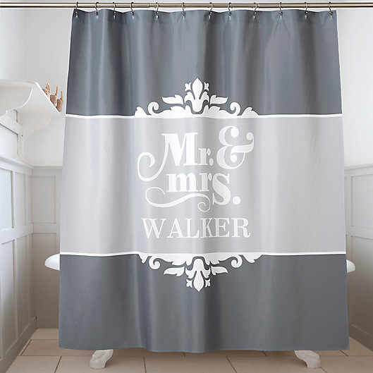 The Happy Couple Personalized Shower, Couple Shower Curtain