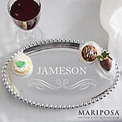 Mariposa&reg; String of Pearls Personalized Oval Tray