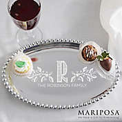 Family Name Mariposa&reg; String of Pearls Personalized Oval Tray