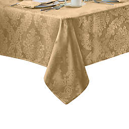 Barcelona Jacquard Damask 60-Inch x 102-Inch Oblong Tablecloth in Gold