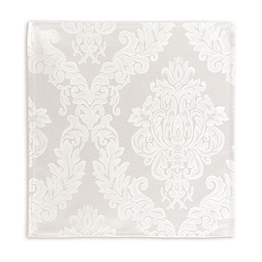Barcelona Jacquard Damask Napkins in White (Set of 4). View a larger version of this product image.