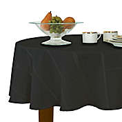 Plaid Jacquard 70-Inch Round Tablecloth in Black