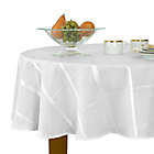 Alternate image 0 for Plaid Jacquard 60-Inch x 84-Inch Oval Tablecloth in White