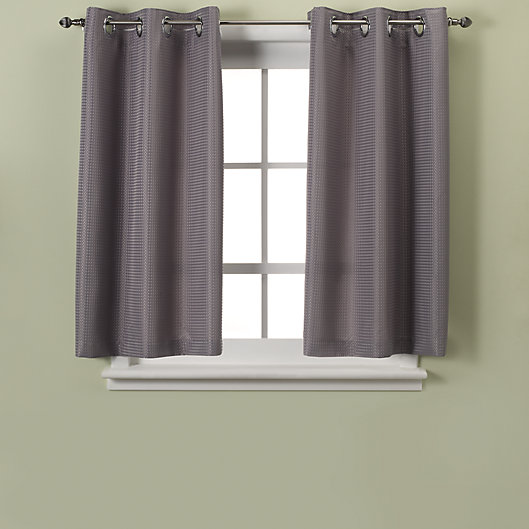 Alternate image 1 for Hookless® Waffle 45-Inch Bath Window Curtain
