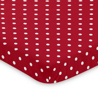 red crib sheet