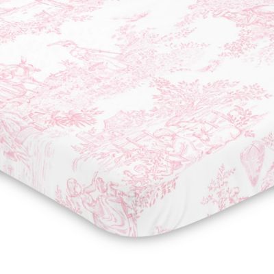 Sweet Jojo Designs Pink French Toile Mini Crib Sheet Buybuy Baby