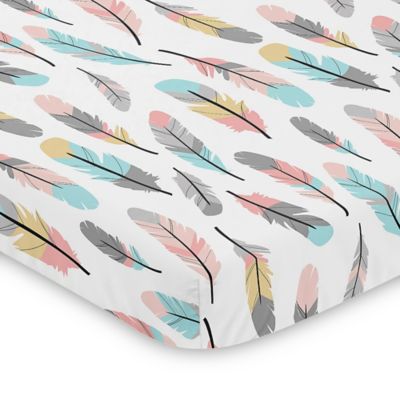 turquoise crib sheet