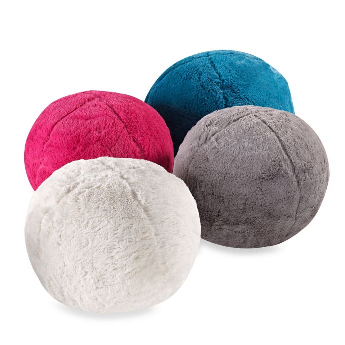 Plush Ball Decorative Toss Pillows Bed Bath Beyond