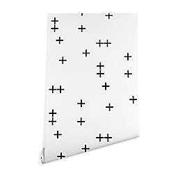 Deny Designs Little Arrow Design Co. Cross Wallpaper in White