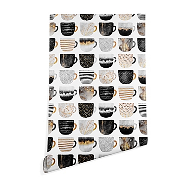 Deny Designs Elisabeth Fredriksson Pretty Coffee Cup Wallpaper in White |  Bed Bath & Beyond