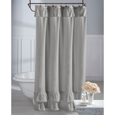 Ruffle Shower Curtain Bed Bath Beyond, Cream Ruffle Shower Curtain