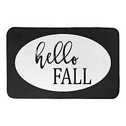 Designs Direct "Hello Fall" 34-Inch x 21-Inch Bath Rug in Black