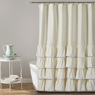 Ella Lace Ruffle Shower Curtain. View a larger version of this product image.