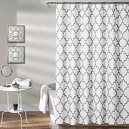Bellagio Trellis Shower Curtain in Grey