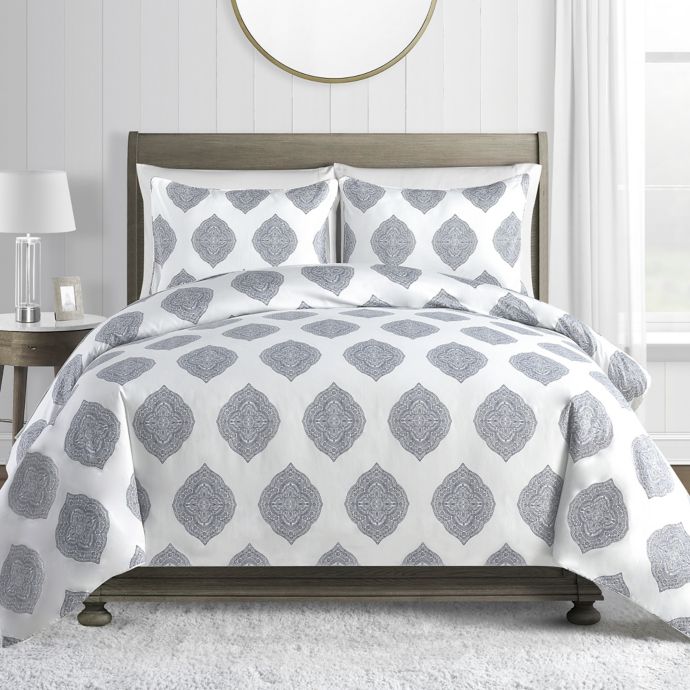 450 Sateen Cotton Printed Duvet Cover Set Bed Bath Beyond