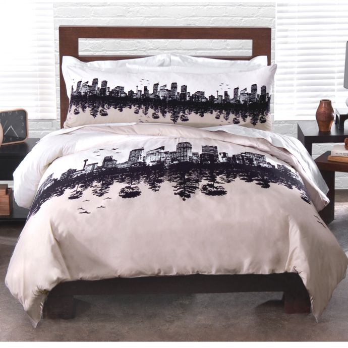 Threadless Stone Jungle Twin Extra Long Twin Duvet Cover Bed