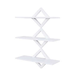 Danya B.™ Diamonds 3-Tier Wall Shelf in White