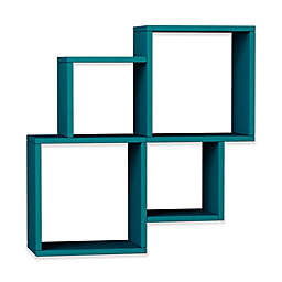 Ada Home Decor Watkins Wall Shelf Unit in Turquoise