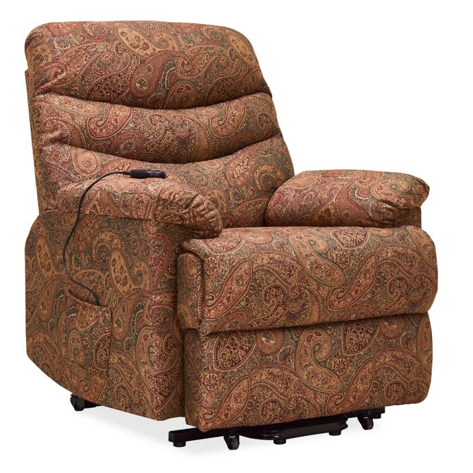 ProLounger® Paisley Power Lift Wall Hugger Recliner in Burgundy | Bed