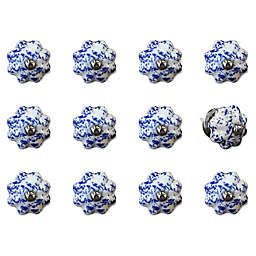 Taj Hotel 12-Pack Ceramic Vintage Knobs in Blue/White