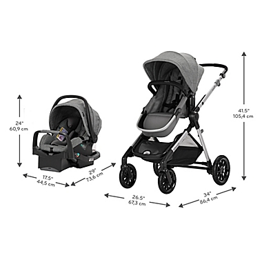 Evenflo&reg; Pivot Xpand&trade; Modular Travel System in Percheron. View a larger version of this product image.
