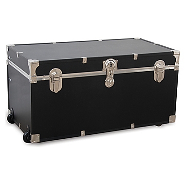 Mercury Luggage 31-Inch Oversized Storage Trunk in Black. View a larger version of this product image.